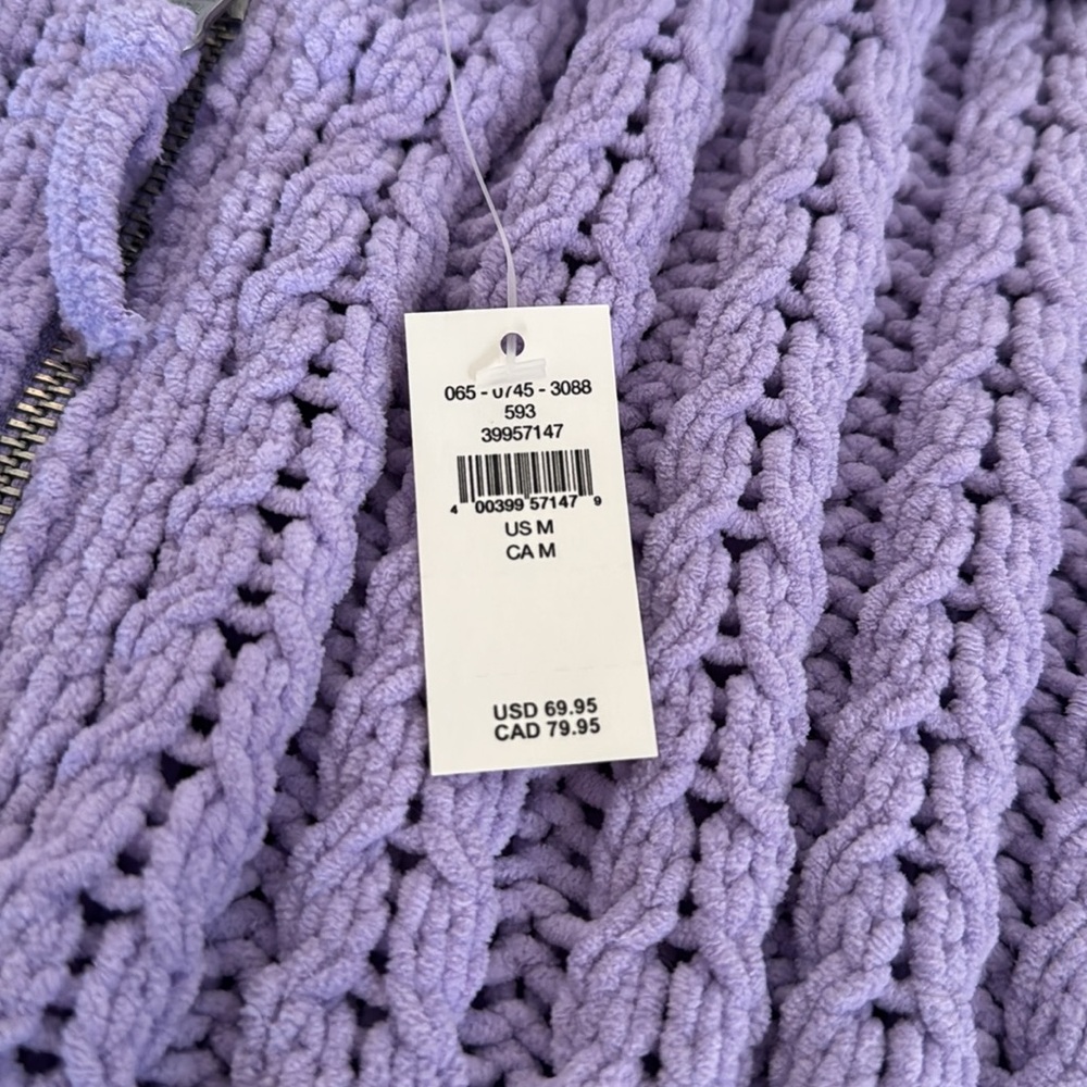 NWT Aerie Lavender Quarter-Zip Sweater - Picture 4 of 4